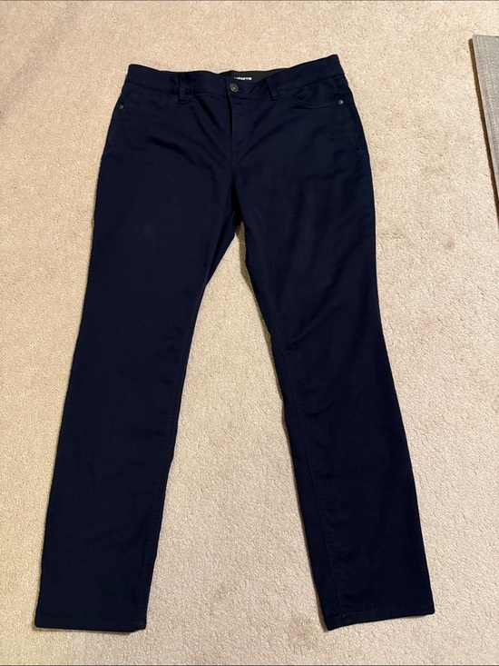 Liz Claiborne Pants - Liz Claiborne Dark Navy Sara Slim Leg Mid Rise Pants